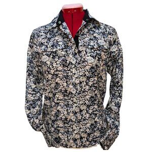 Western Floral Button-Up Shirt-100% cotton